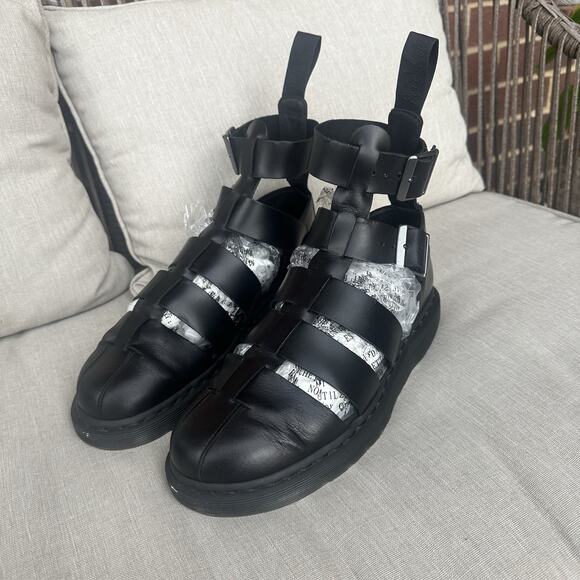 Dr.Martens Geraldo Gladiator Sandals Size 9 Mens/Womens 10, Black Leather - Picture 16 of 16